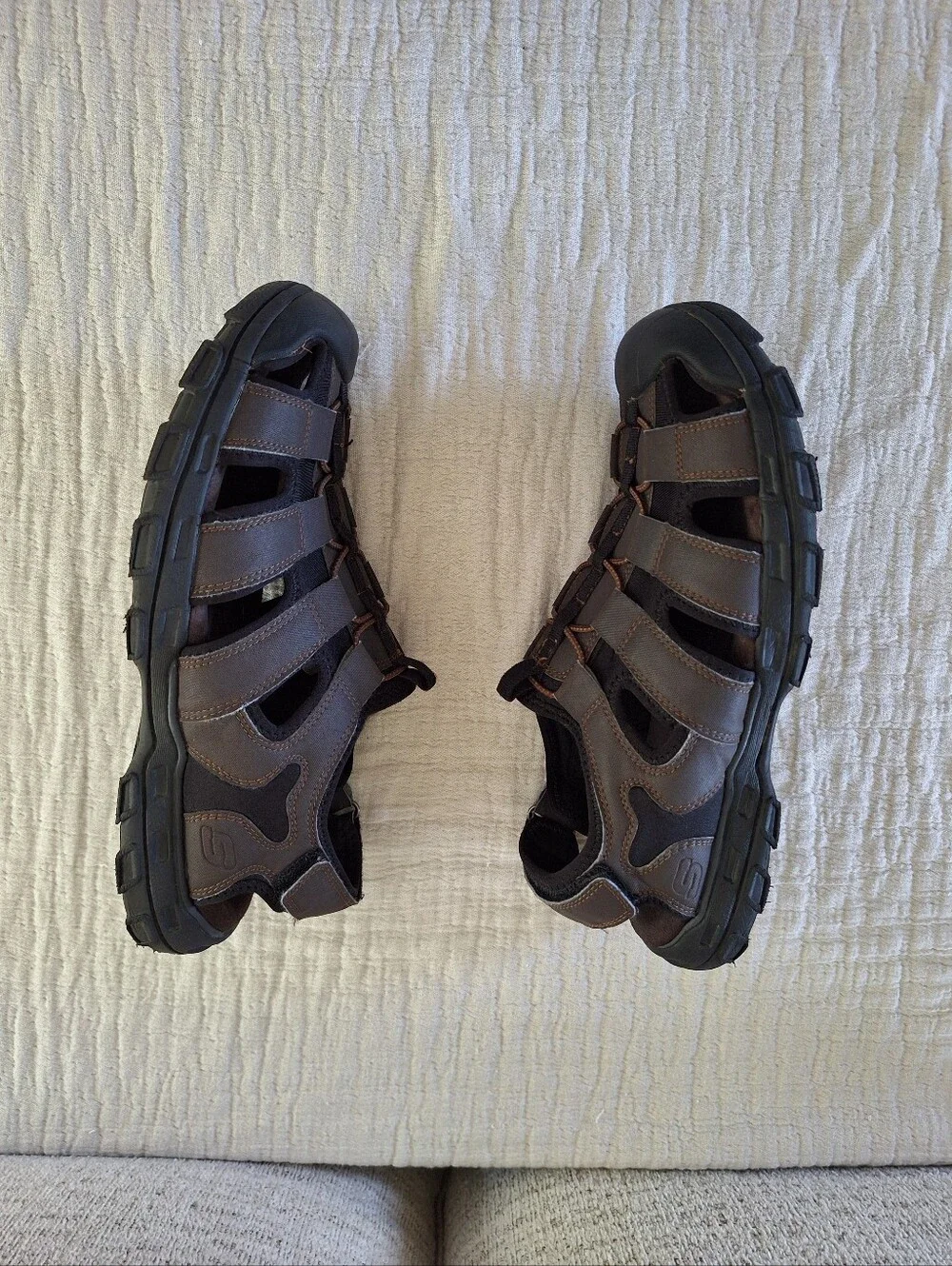 Skechers Brown Men's Closed-Toe Fisherman Sandals